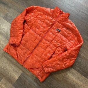 Patagonia Micro Puff Jacket Orange Men's Sz XL‎ FAIR Gorpcore Hiking Outdoor PBH